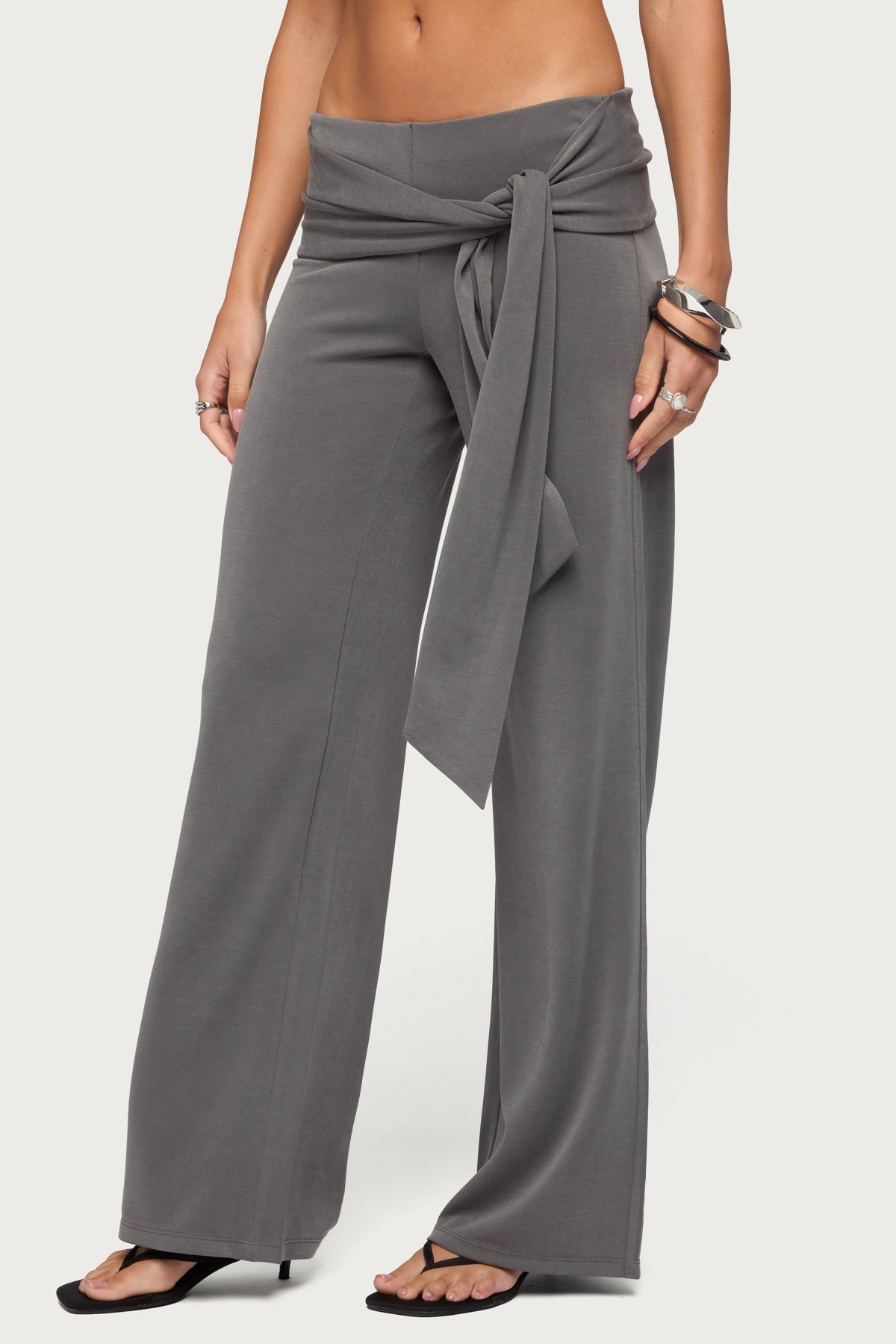 Xyla Straight Leg Tie Pants - Image 4