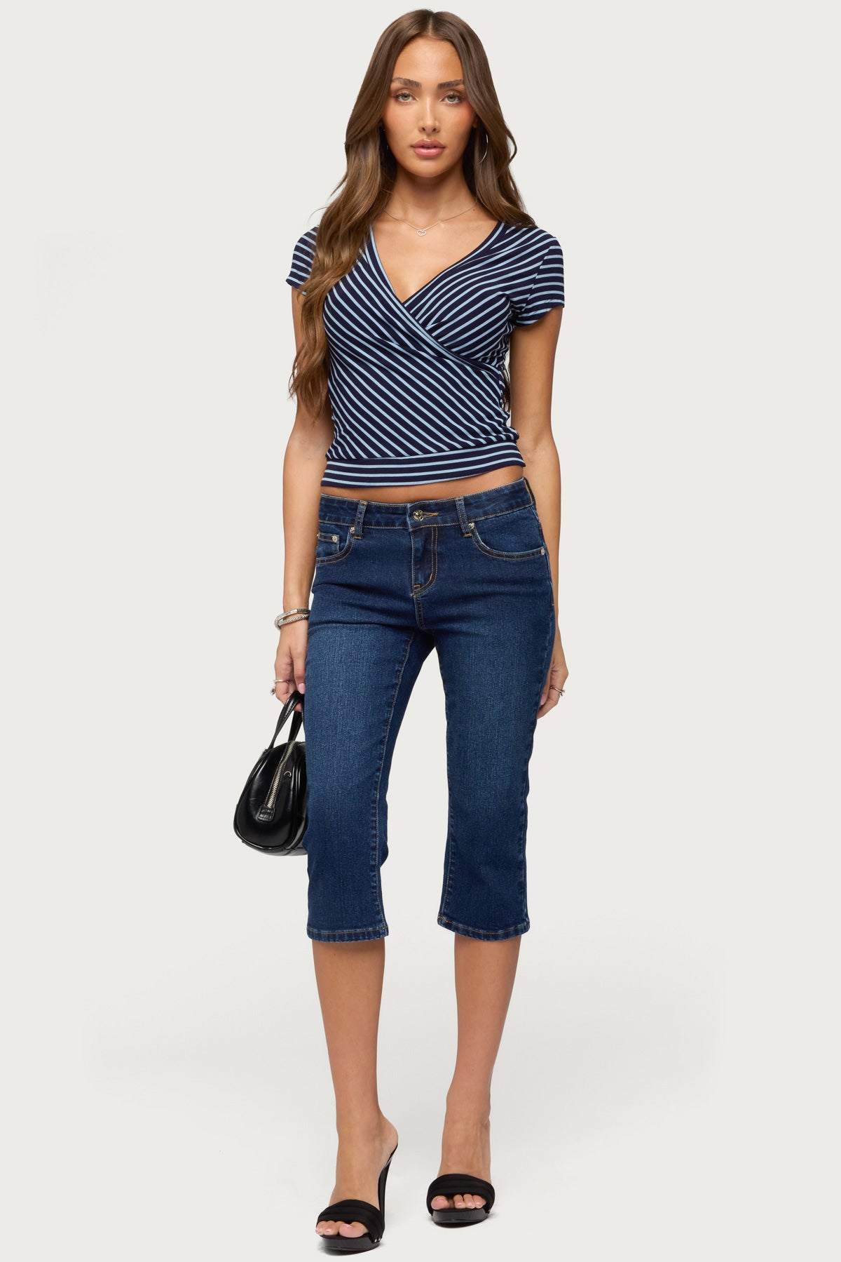 Naame Striped Wrap Top - Image 2