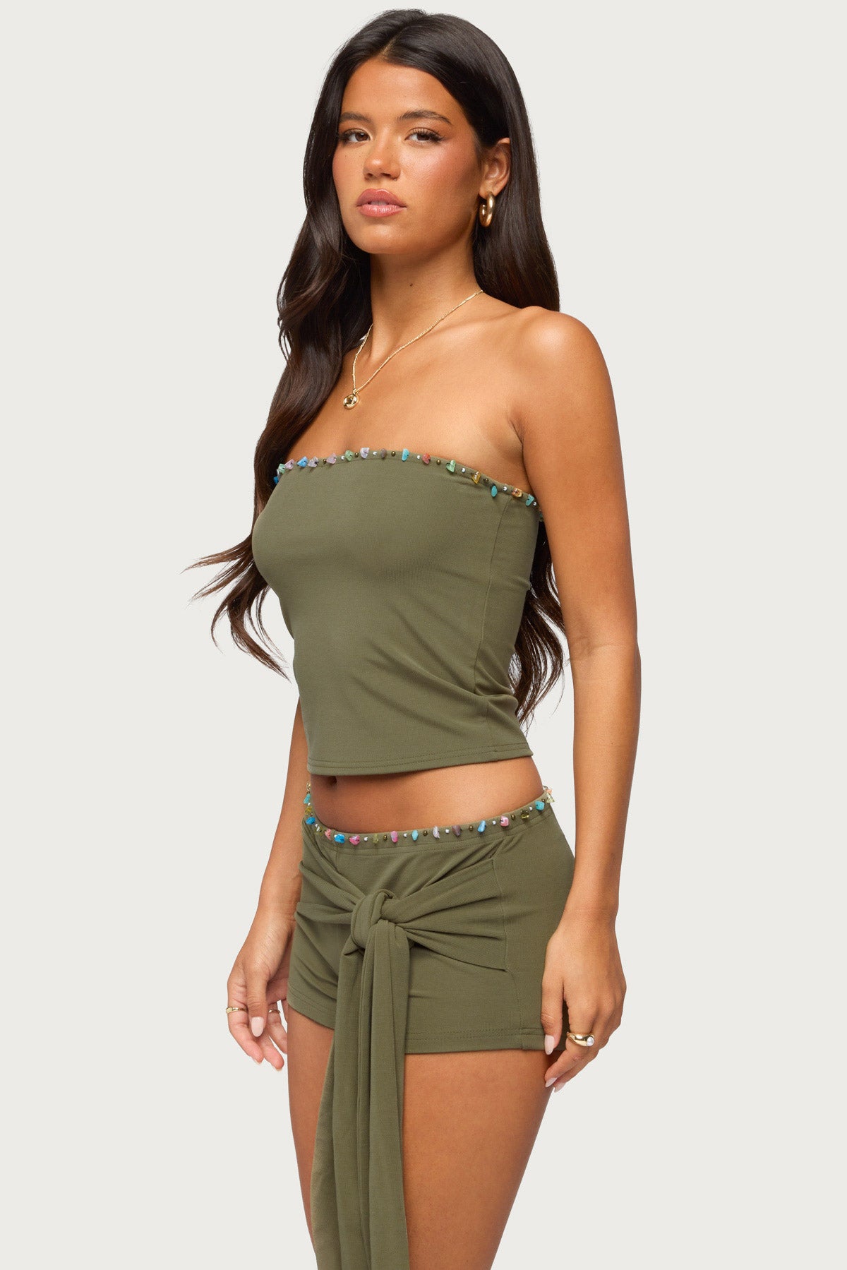 Monroah Bead Strapless Top - Image 3