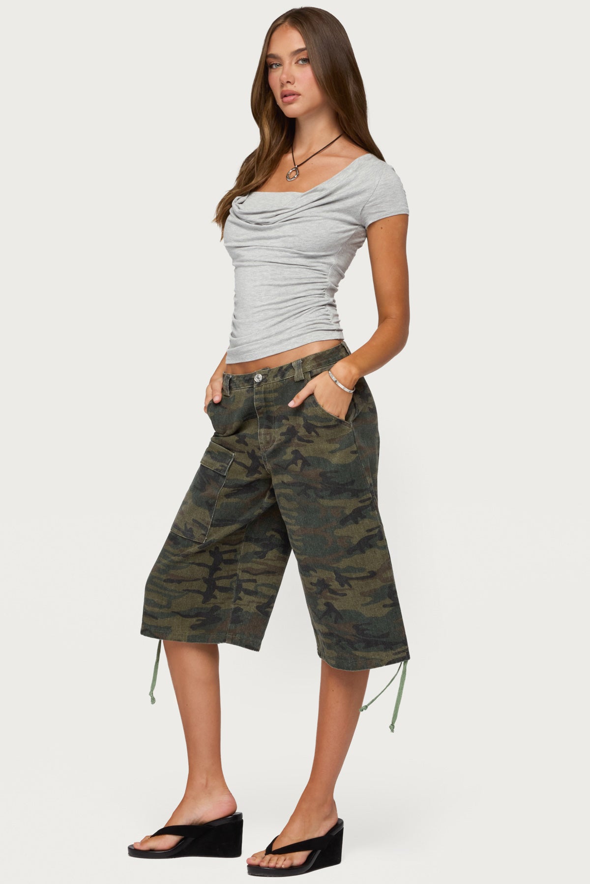 Yoya Layered Cowl Neck Top - Image 4