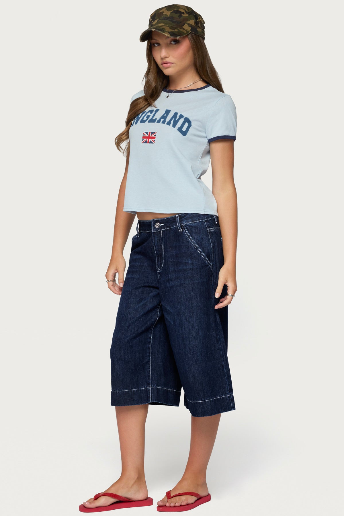 Letty Low Rise Denim Bermuda Shorts - Image 3