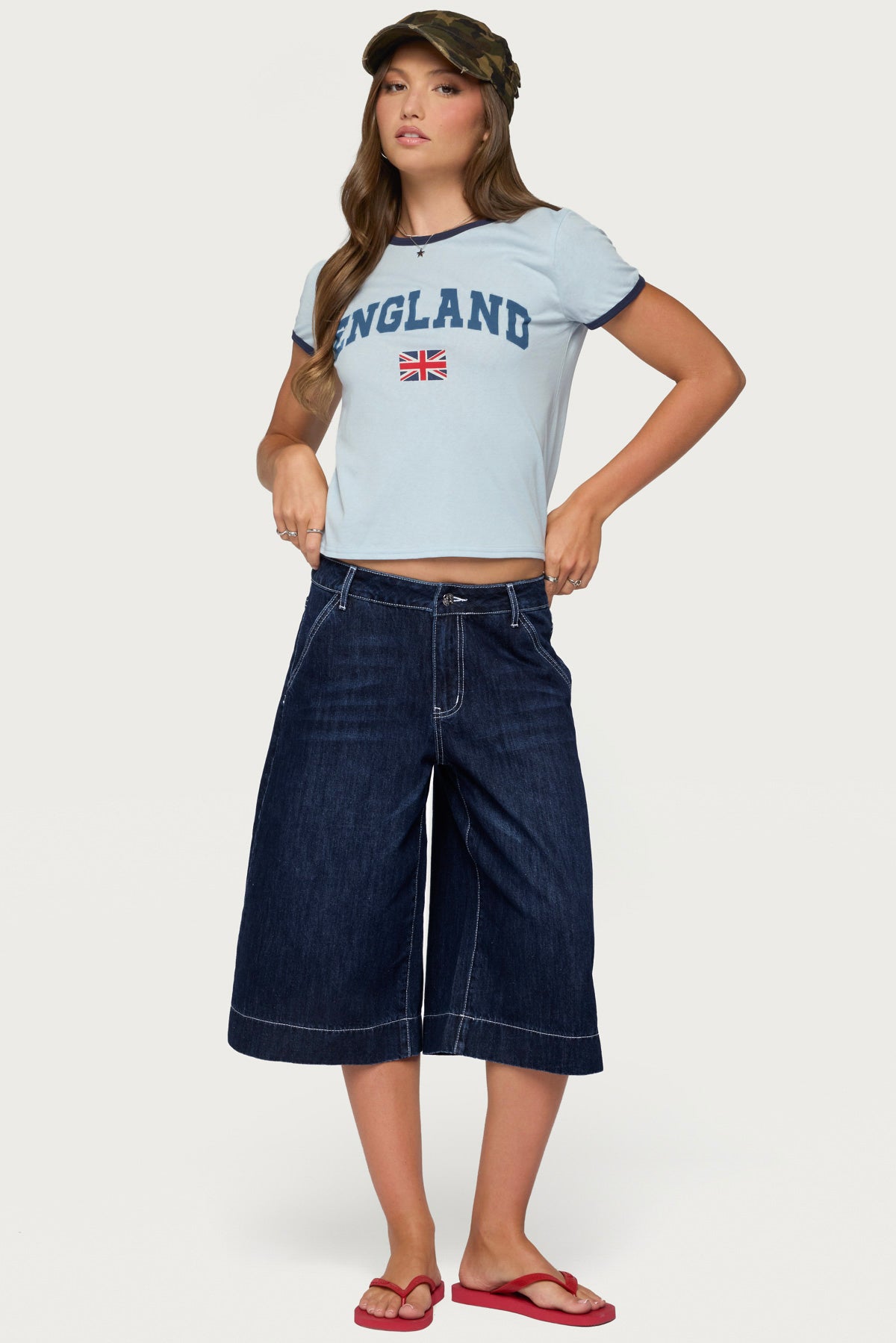 Letty Low Rise Denim Bermuda Shorts