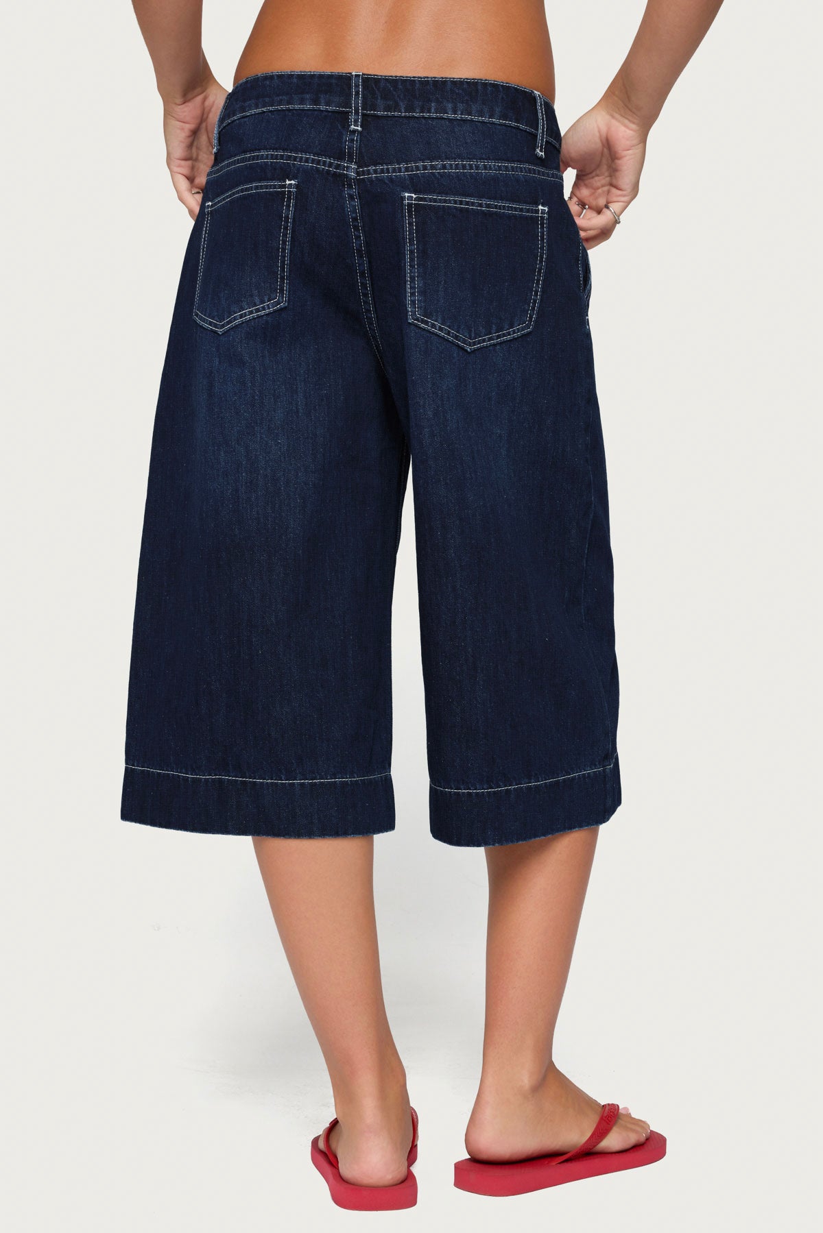 Letty Low Rise Denim Bermuda Shorts - Image 5