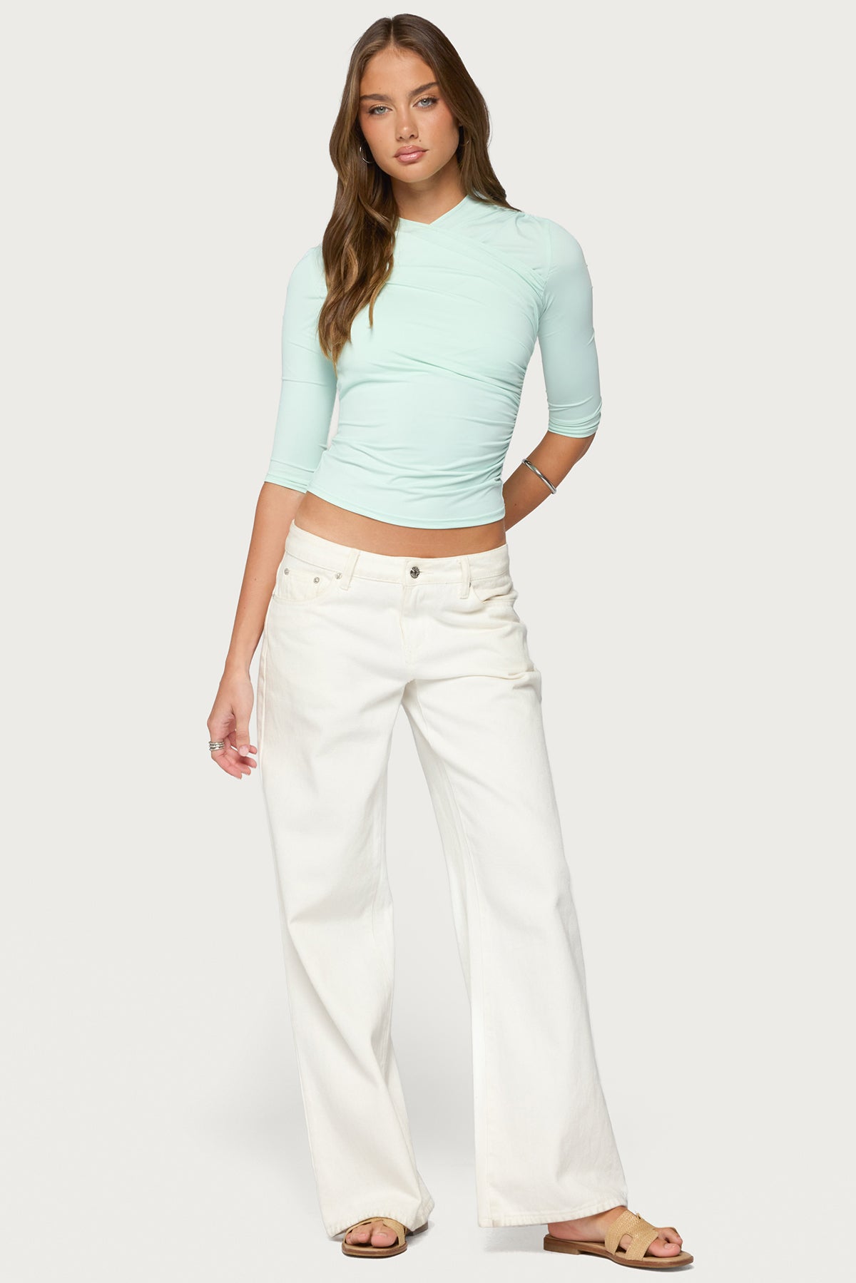 Calypso Wrap Neck Top - Image 5