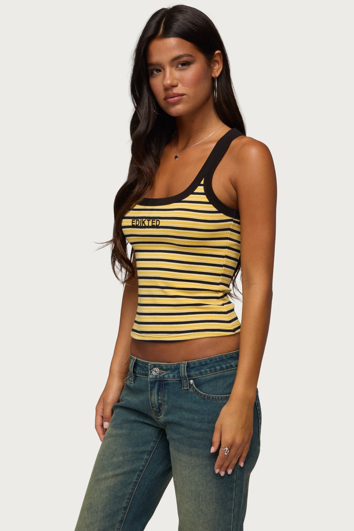 Edikted Energy Striped Ribbed Tank Top - Image 4